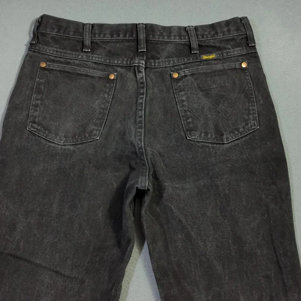 Wrangler VTG Jeans Mens 34x32 Black 936 WBK Slim Cowboy Cut Slim Fit Made In USA